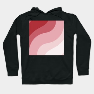 Wave of Dark To Light Pink Stripes Hoodie